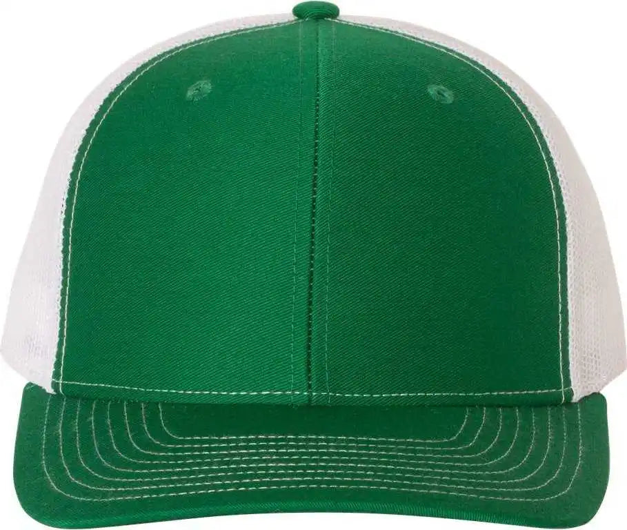 Richardson 112 Snapback Trucker Caps Kelly White / Osfm
