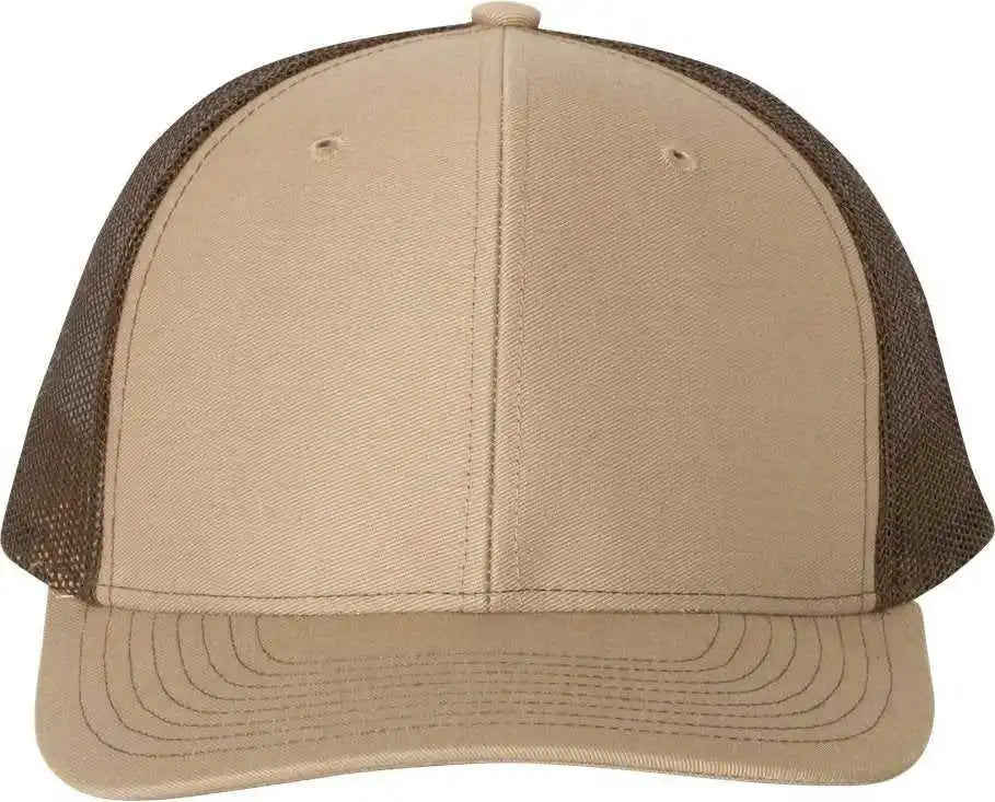 Richardson 112 Snapback Trucker Caps Khaki Coffee / Osfm