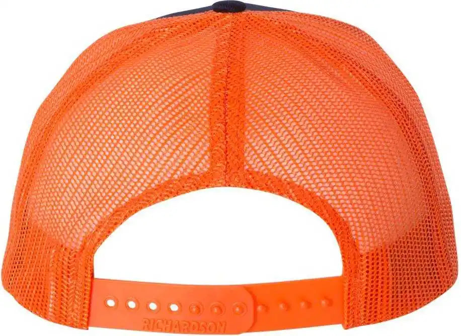 Richardson 112 Snapback Trucker Caps Navy Orange / Osfm