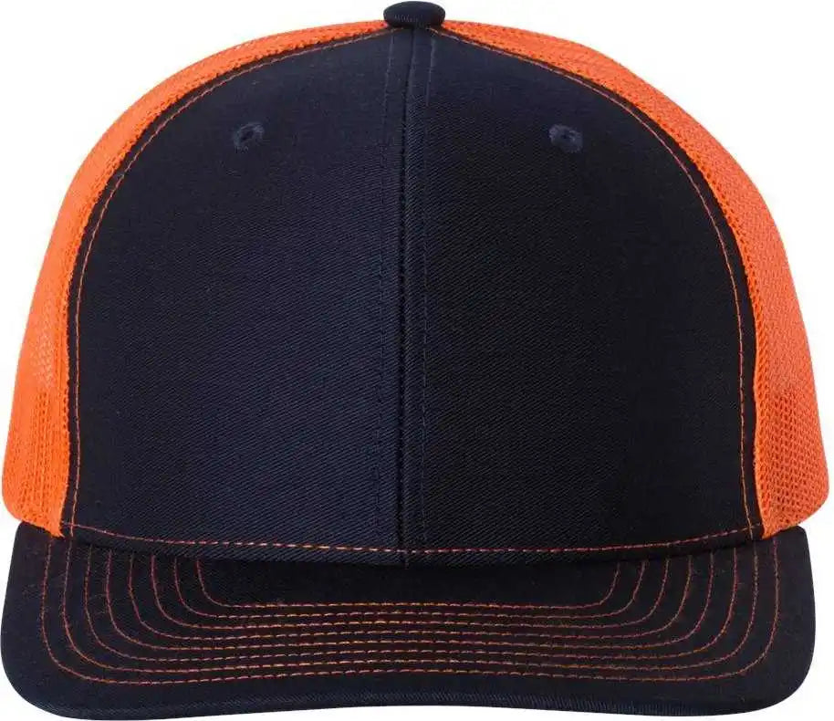 Richardson 112 Snapback Trucker Caps Navy Orange / Osfm