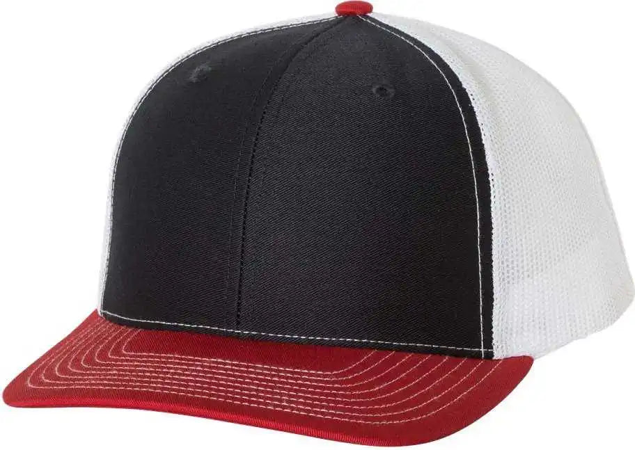Richardson 112 Snapback Trucker Caps Navy White Red / Osfm