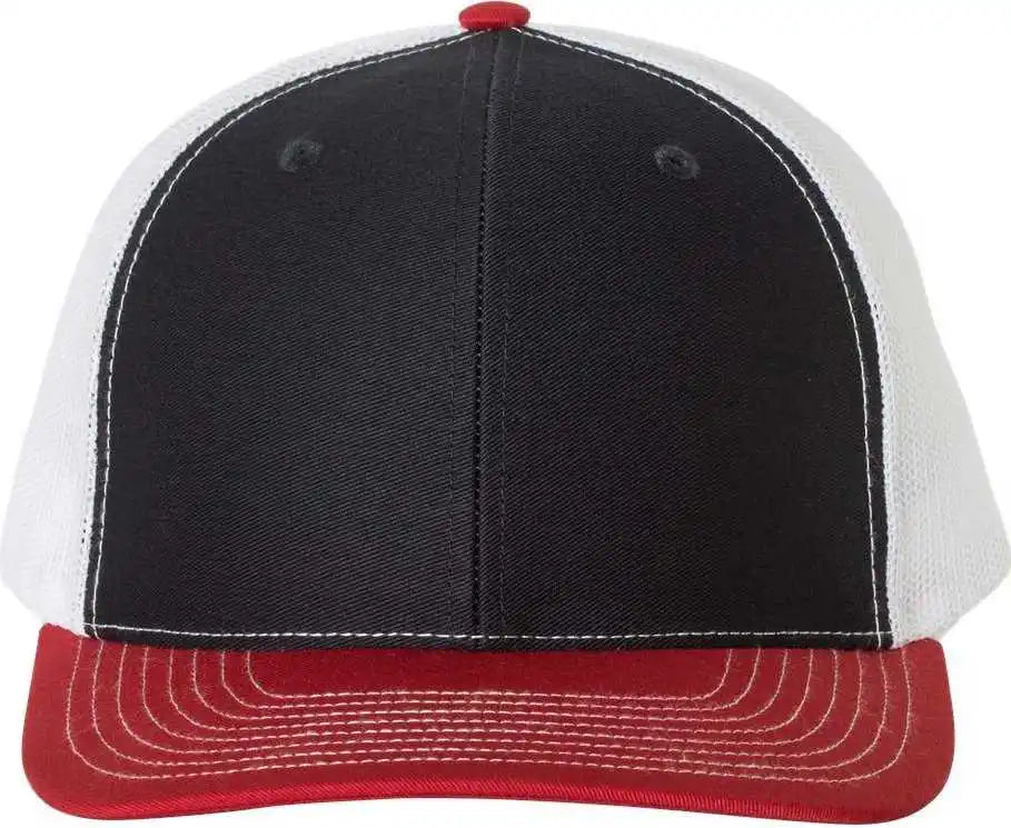 Richardson 112 Snapback Trucker Caps Navy White Red / Osfm
