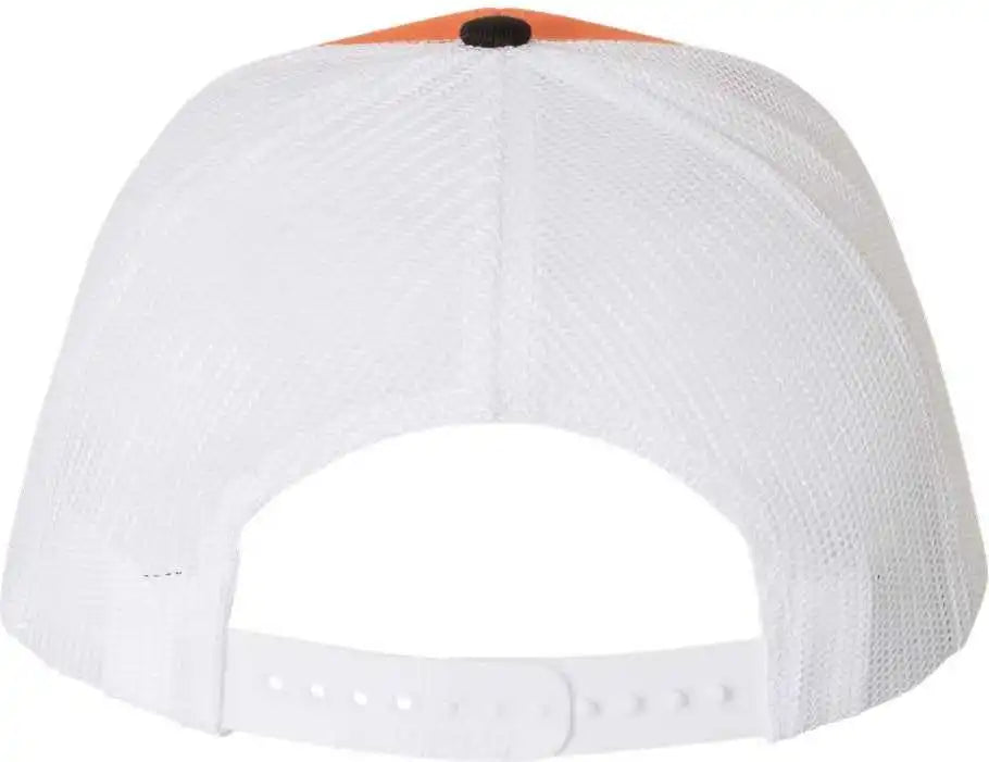 Richardson 112 Snapback Trucker Caps Orange White Black / Osfm