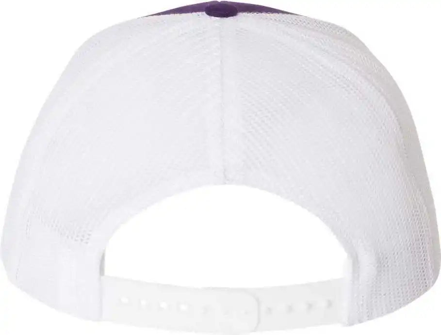 Richardson 112 Snapback Trucker Caps Purple White / Osfm