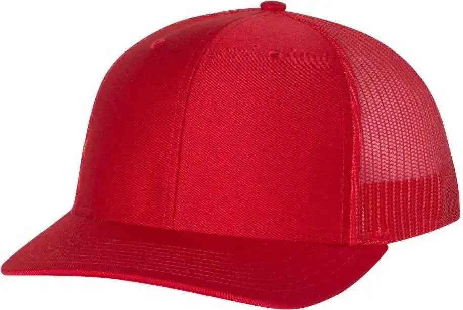 Richardson 112 Snapback Trucker Caps - Red - Sm