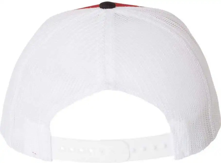 Richardson 112 Snapback Trucker Caps - Red White Black - Osfm