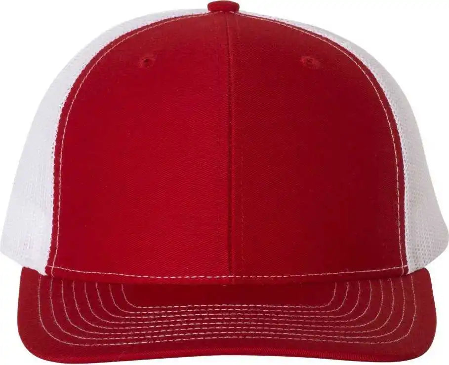Richardson 112 Snapback Trucker Caps - Red White - Osfm