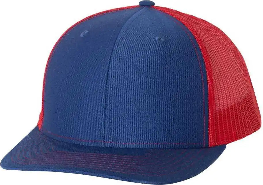 Richardson 112 Snapback Trucker Caps - Royal Red - Osfm