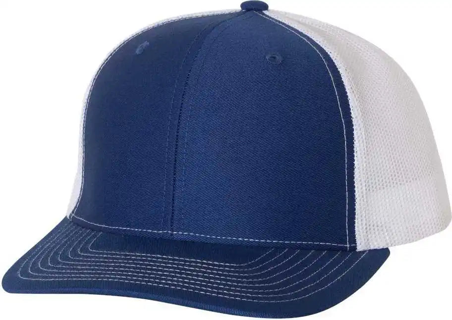 Richardson 112 Snapback Trucker Caps - Royal White - Osfm