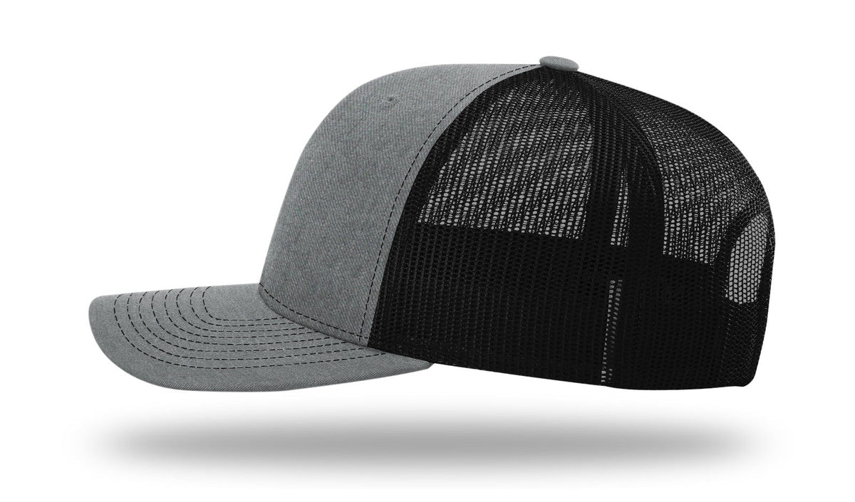 Richardson 112 Trucker Cap - Alternate Heather Gray Black