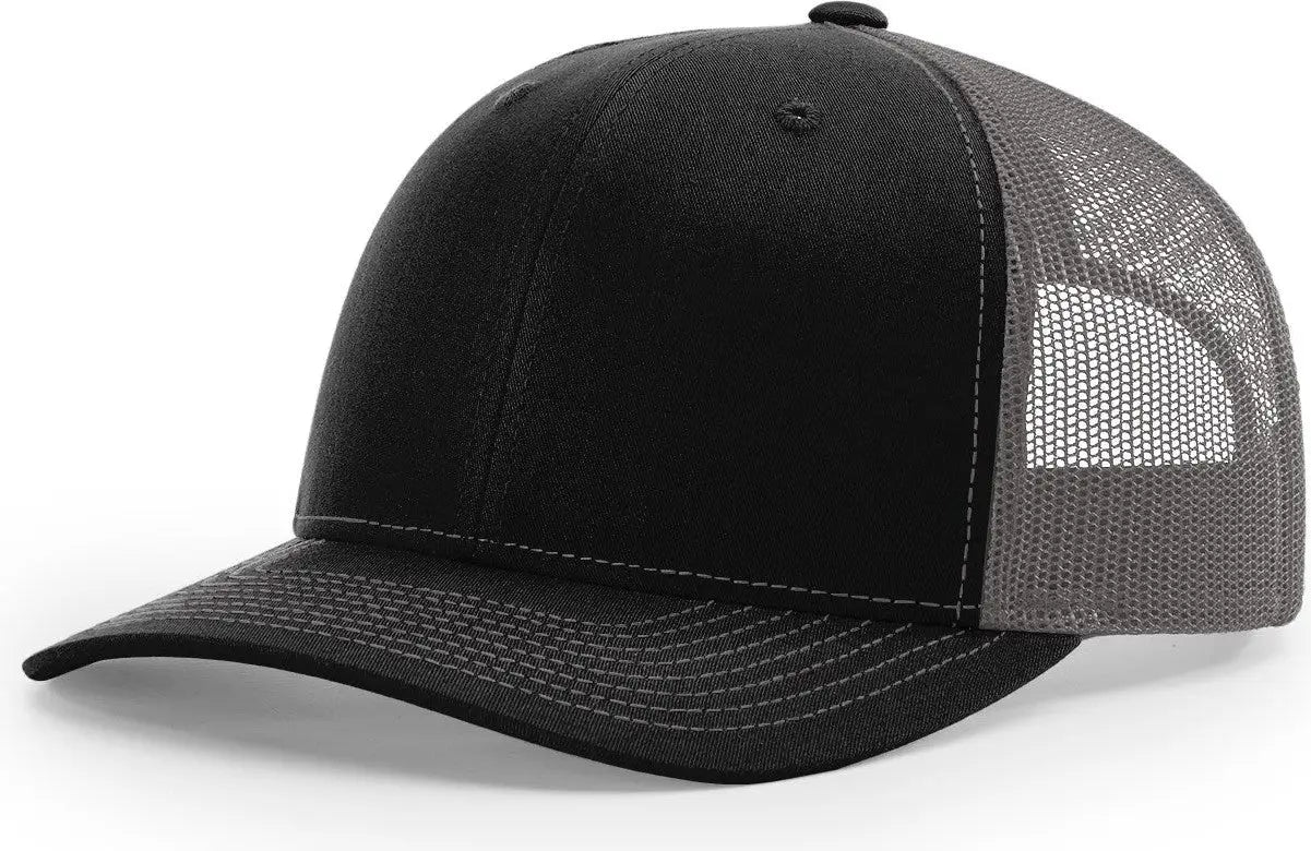 Richardson 112 Trucker Cap - Black Charcoal