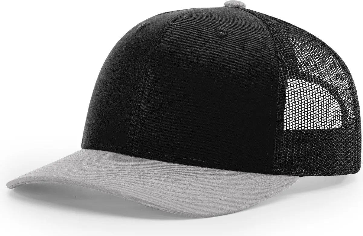 Richardson 112 Trucker Cap - Black Gray