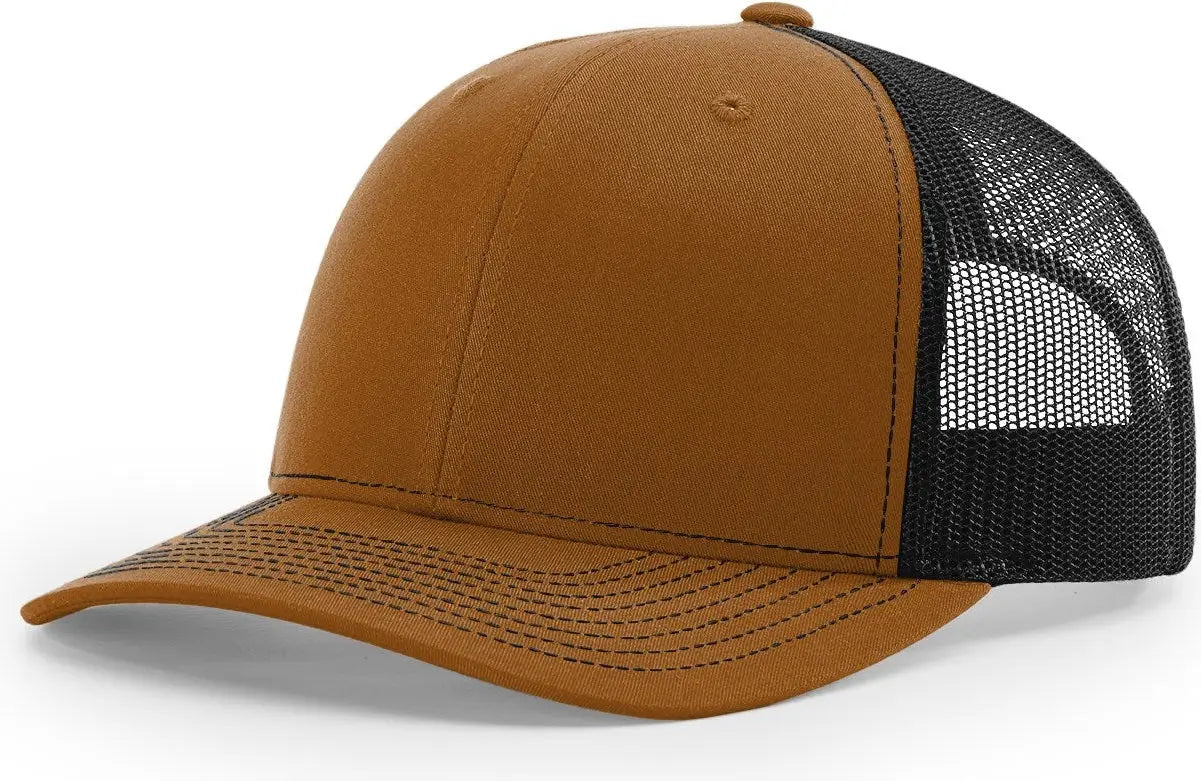 Richardson 112 Trucker Cap - Caramel Black - Tan / Md-lg