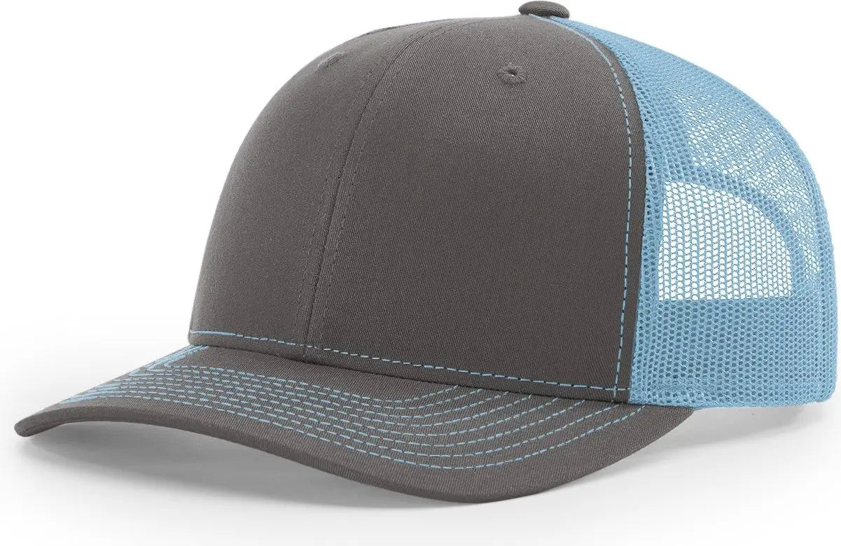 Richardson 112 Trucker Cap - Charcoal Columbia Blue