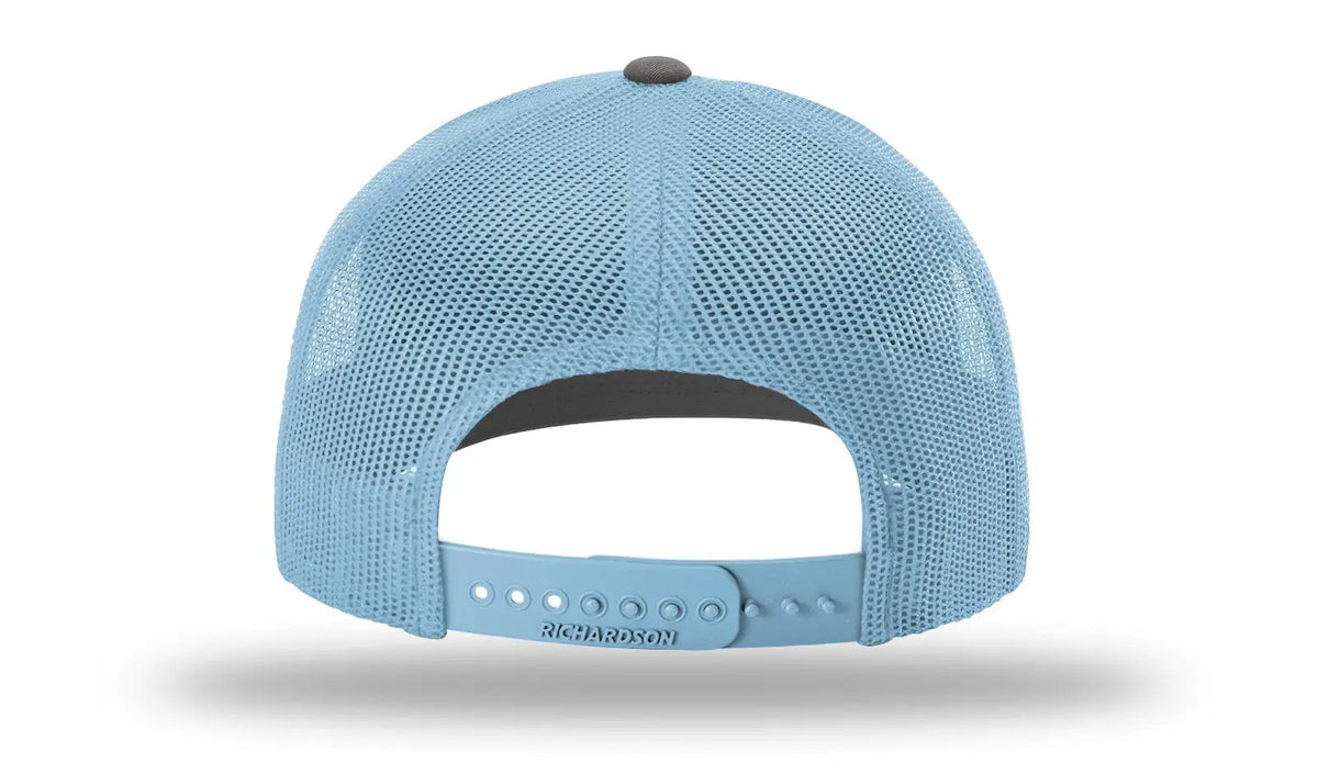Richardson 112 Trucker Cap - Charcoal Columbia Blue