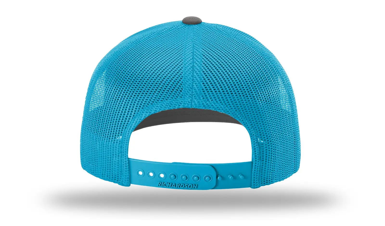 Richardson 112 Trucker Cap - Charcoal Neon Blue