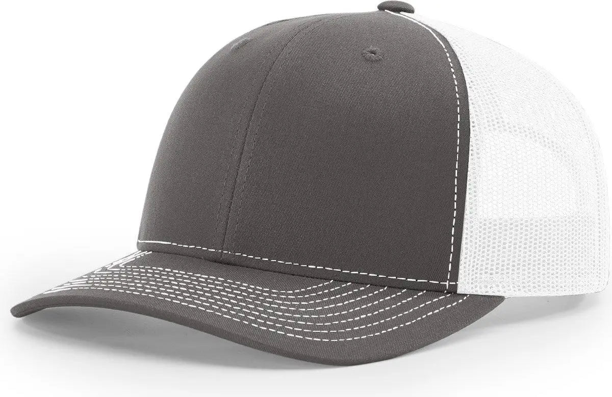 Richardson 112 Trucker Cap - Charcoal White