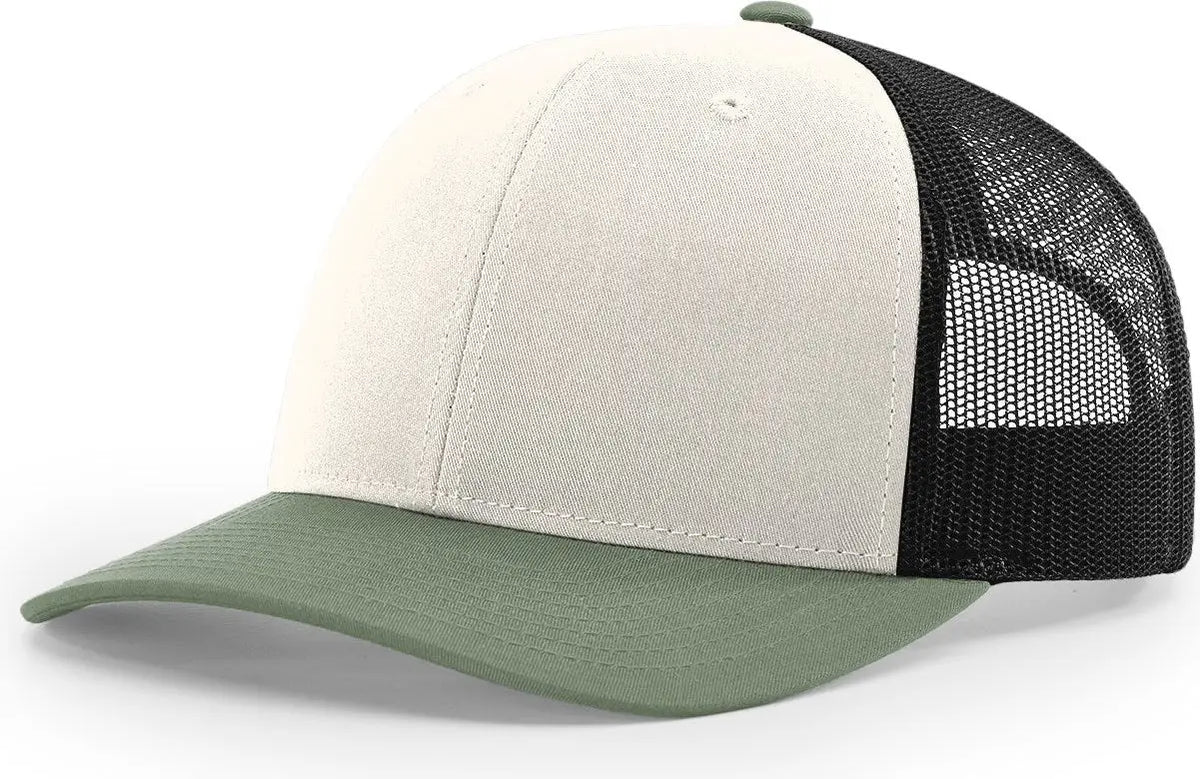 Richardson 112 Trucker Cap - Cream Black Loden - Md-lg