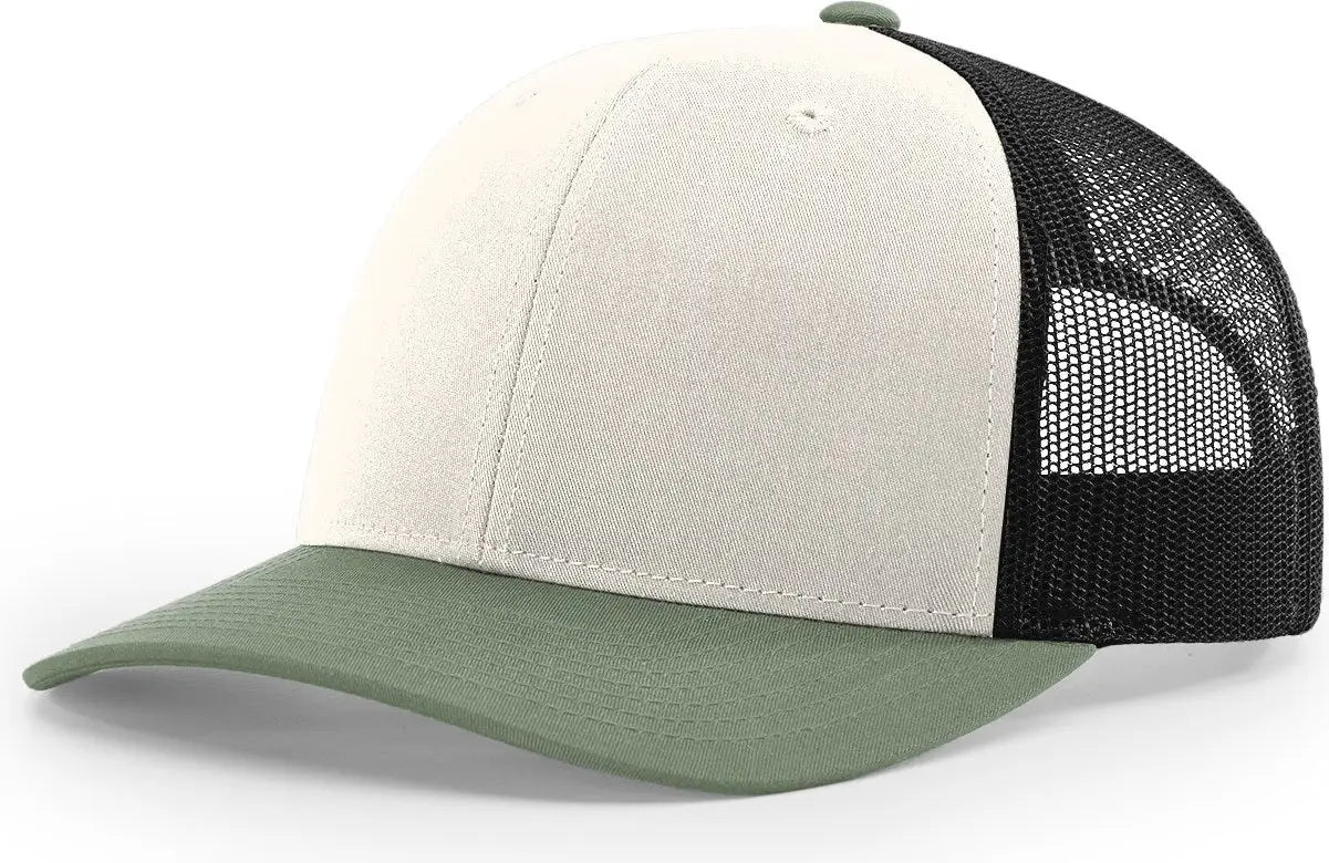 Richardson 112 Trucker Cap - Cream Black Loden - Md-lg