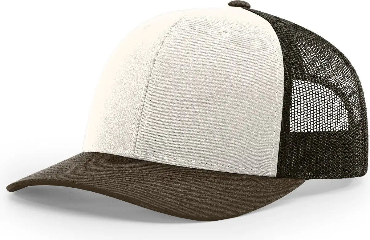 Richardson 112 Trucker Cap - Cream Gray Brown - Md-lg