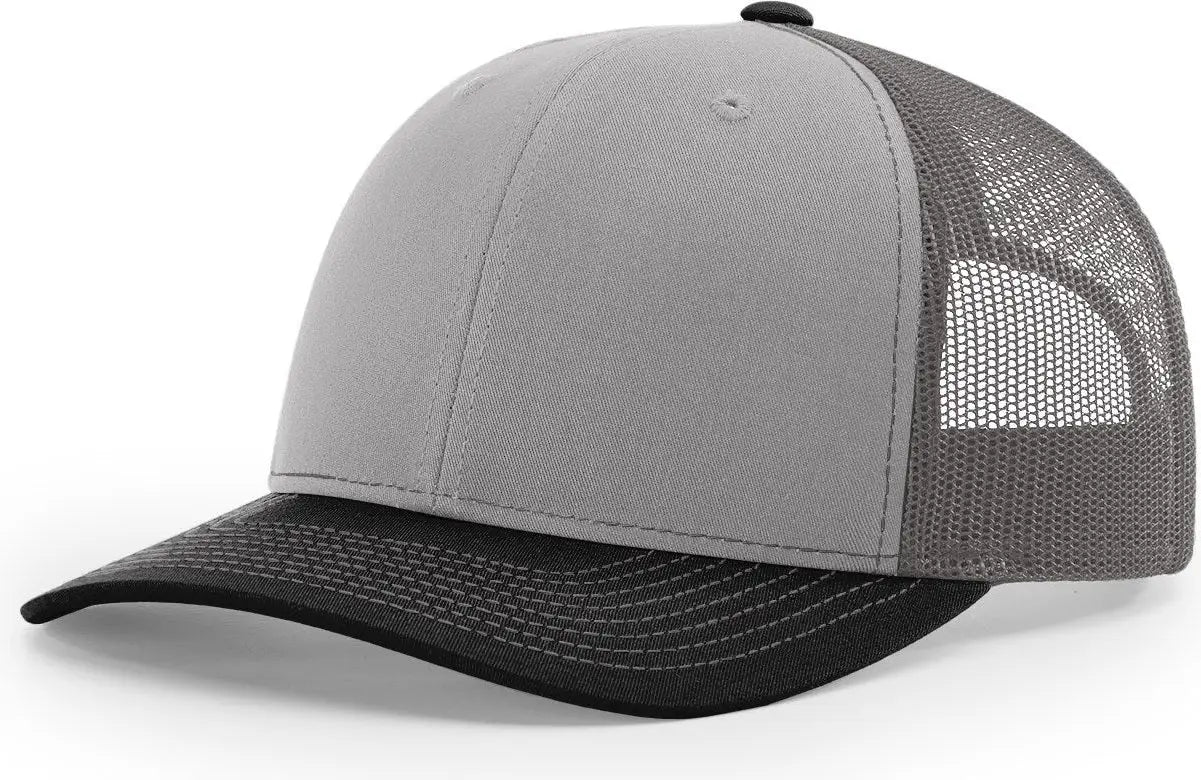 Richardson 112 Trucker Cap - Gray Charcoal Black - Dark / Md-lg
