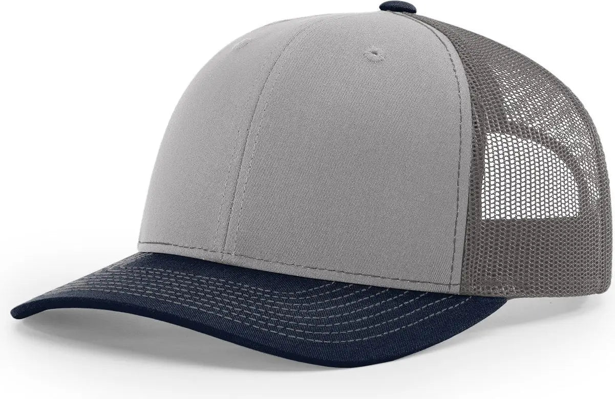 Richardson 112 Trucker Cap - Gray Charcoal Navy - Dark / Md-lg