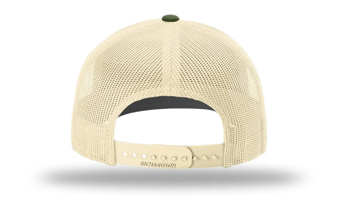 Richardson 112 Trucker Cap - Heather Gray Birch Army Olive - Md-lg
