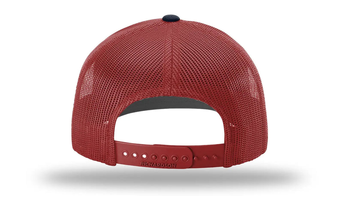 Richardson 112 Trucker Cap - Heather Gray Cardinal Navy - Md-lg