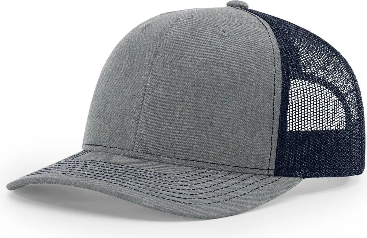 Richardson 112 Trucker Cap - Heather Gray Navy - Md-lg