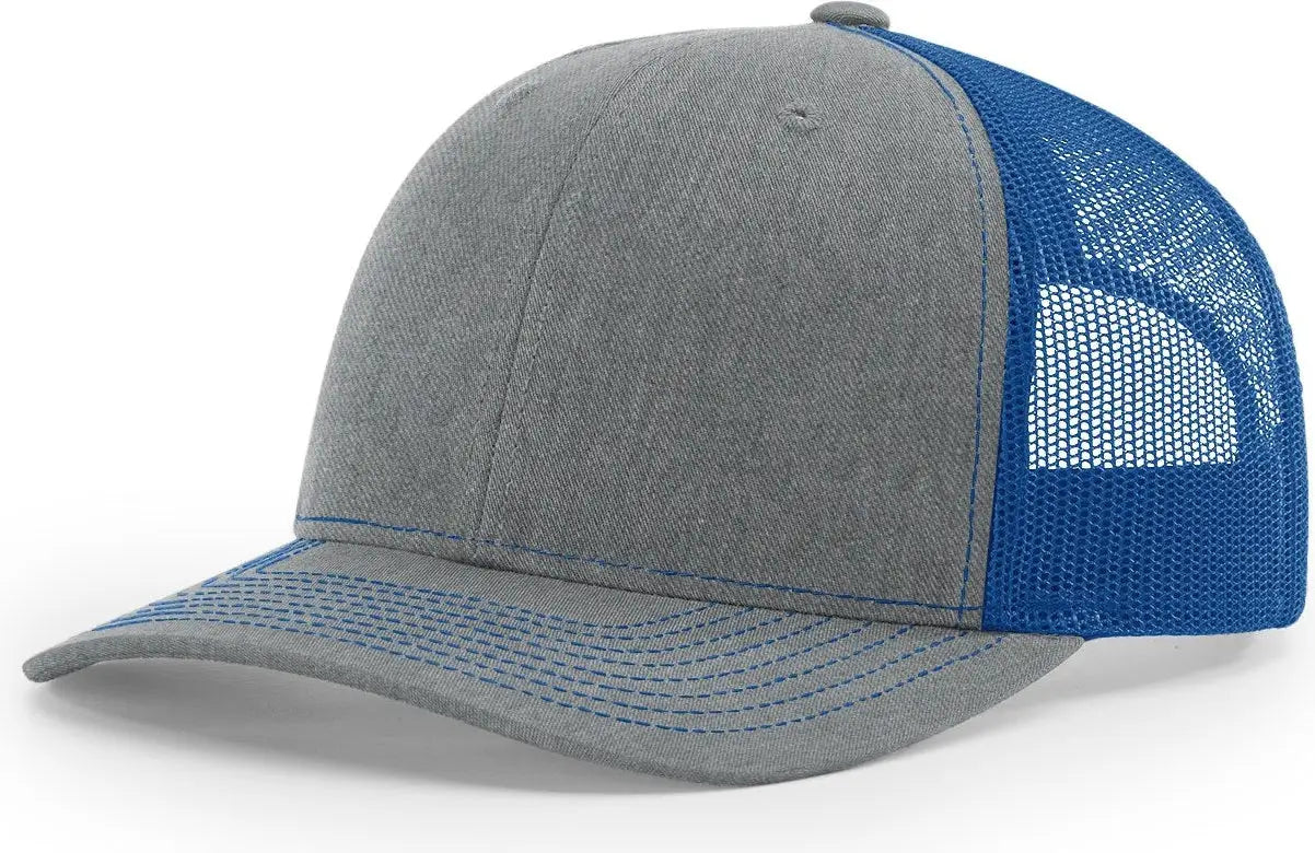 Richardson 112 Trucker Cap - Heather Gray Royal