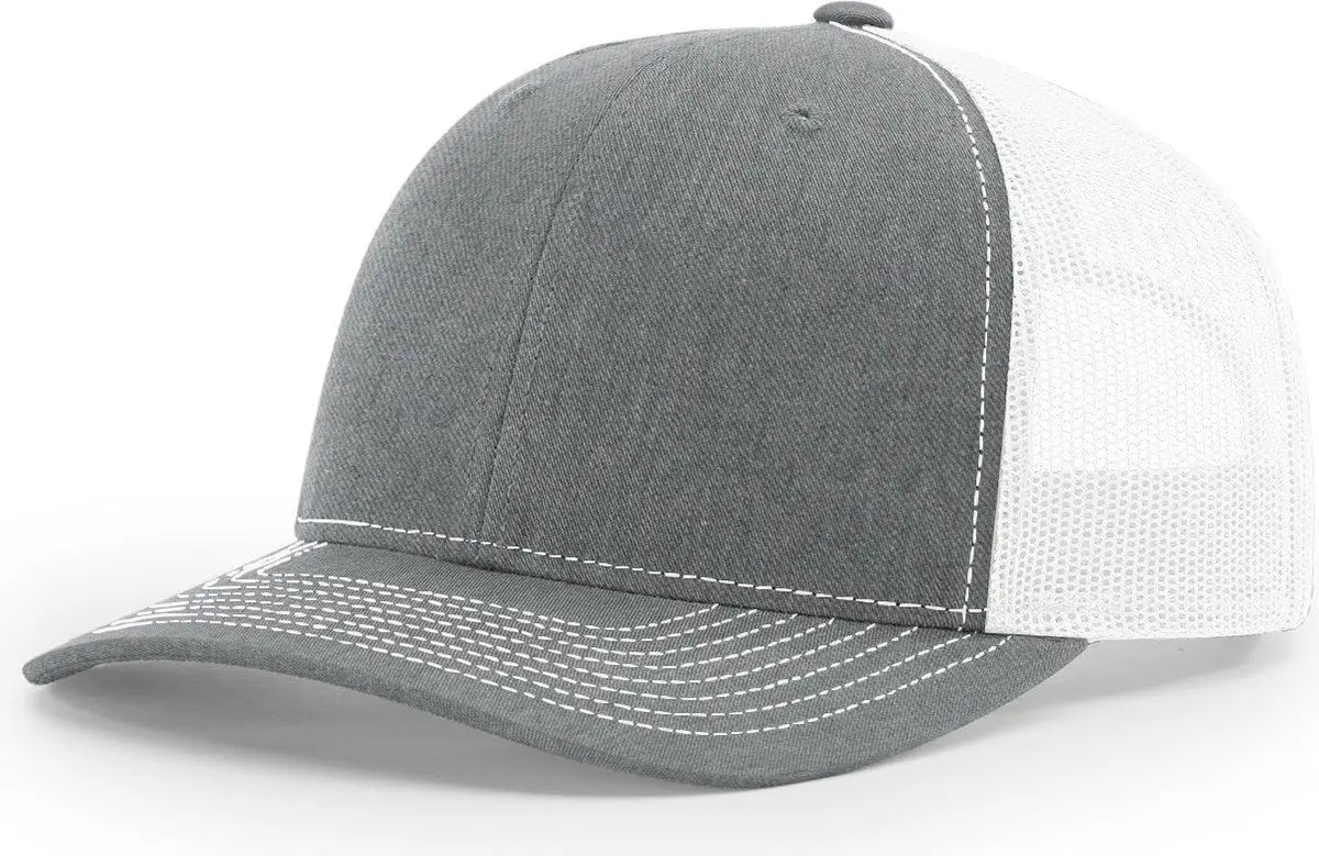 Richardson 112 Trucker Cap - Heather Gray White