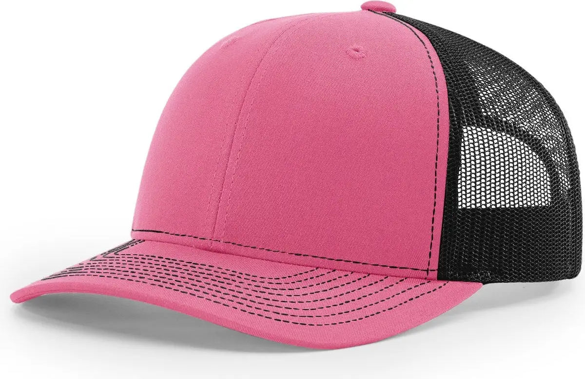 Richardson 112 Trucker Cap - Hot Pink Black - Md-lg