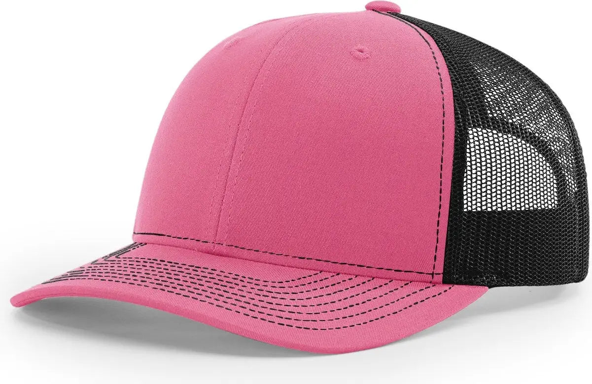 Richardson 112 Trucker Cap - Hot Pink Black - Md-lg