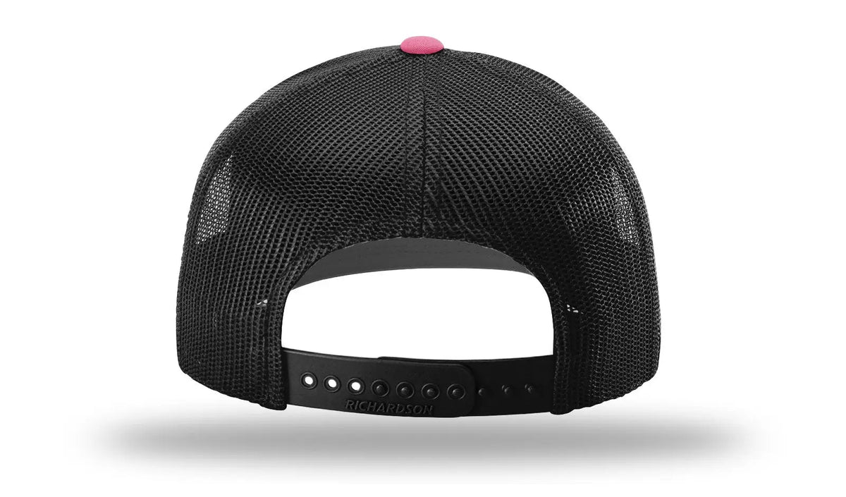 Richardson 112 Trucker Cap - Hot Pink Black - Md-lg