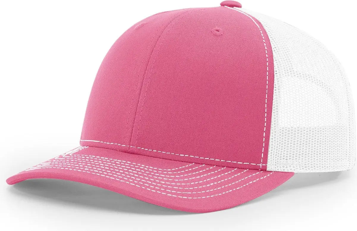 Richardson 112 Trucker Cap - Hot Pink White - Md-lg