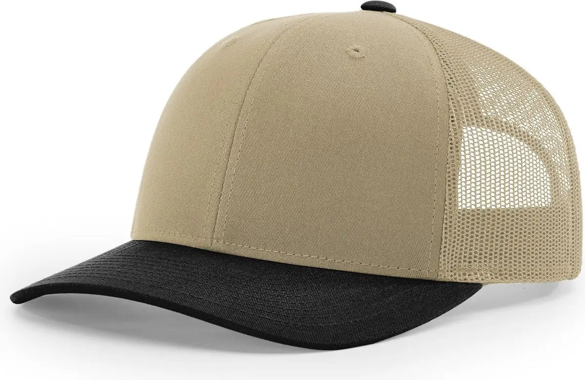 Richardson 112 Trucker Cap - Khaki Black