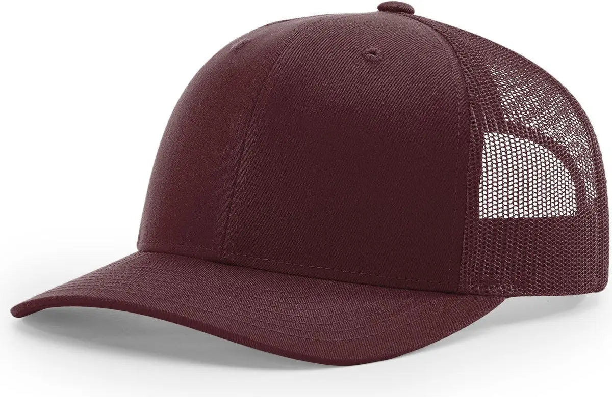 Richardson 112 Trucker Cap - Maroon - Md-lg