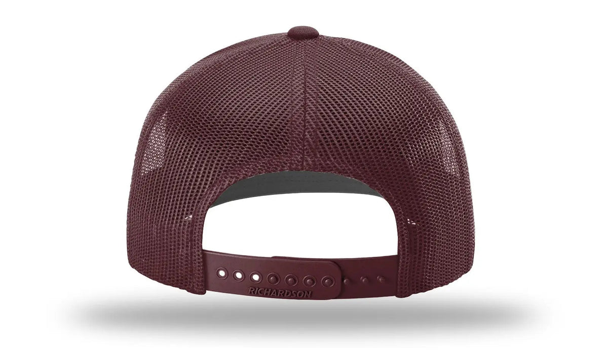 Richardson 112 Trucker Cap - Maroon - Md-lg