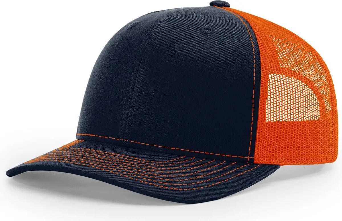 Richardson 112 Trucker Cap - Navy Orange - Md-lg