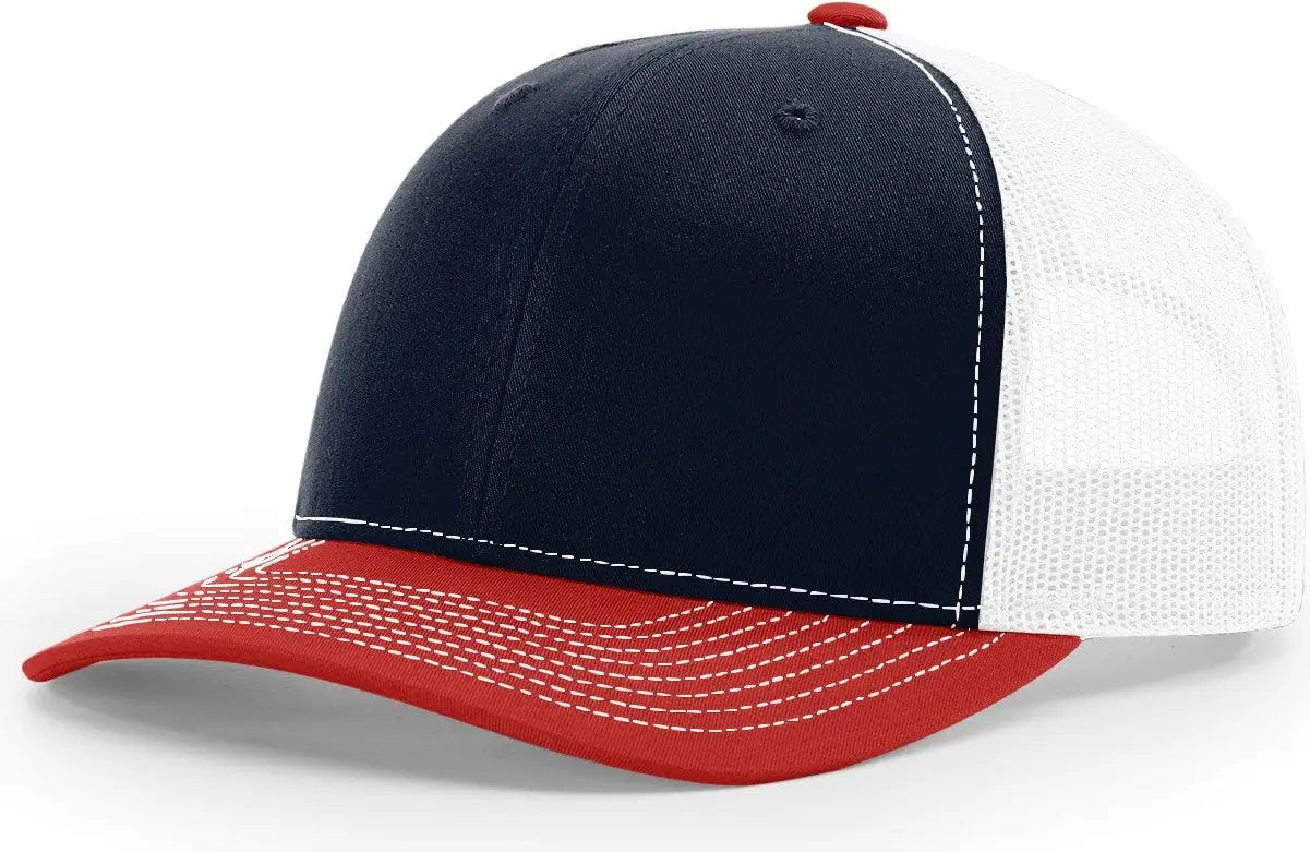 Richardson 112 Trucker Cap - Navy White Red