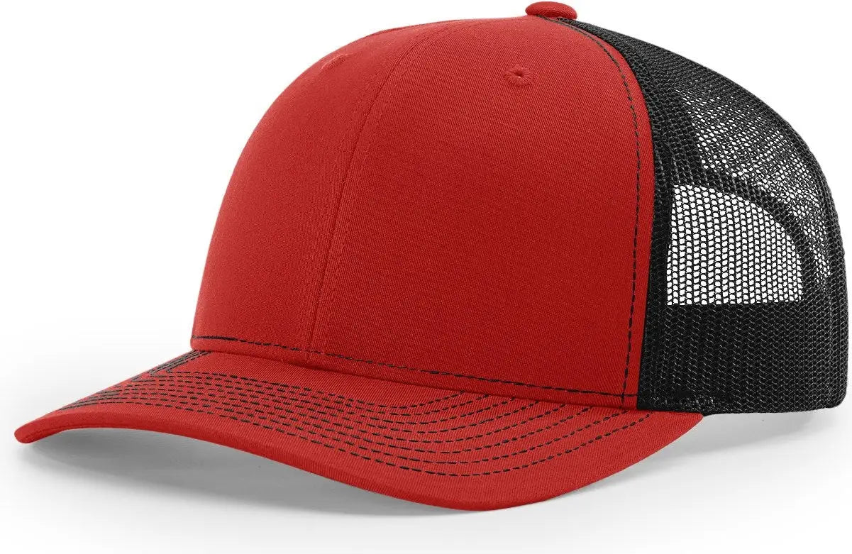 Richardson 112 Trucker Cap - Red Black - Md-lg