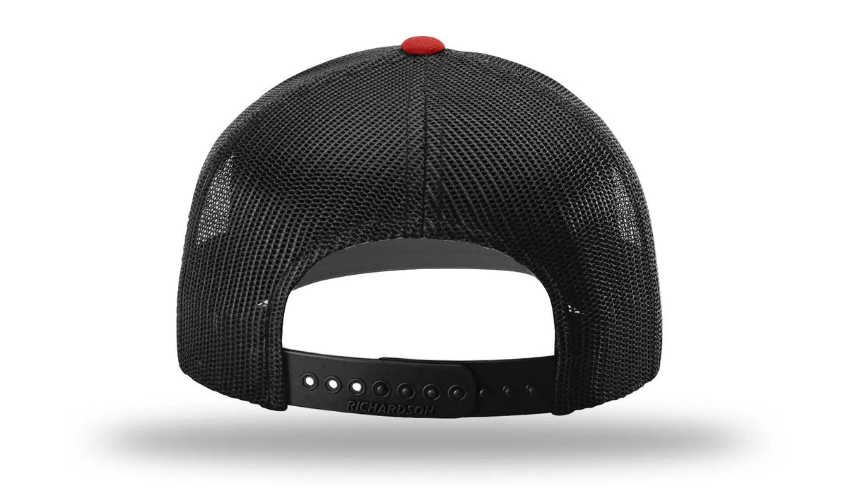 Richardson 112 Trucker Cap - Red Black - Md-lg