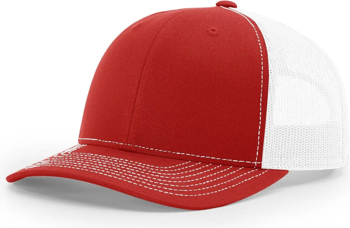 Richardson 112 Trucker Cap - Red White - Md-lg