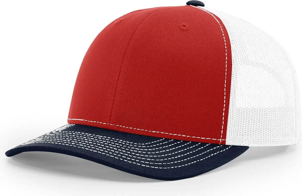Richardson 112 Trucker Cap - Red White Navy
