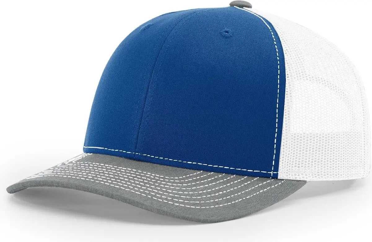 Richardson 112 Trucker Cap - Royal White Heather Gray