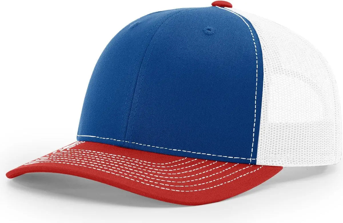 Richardson 112 Trucker Cap - Royal White Red - Md-lg