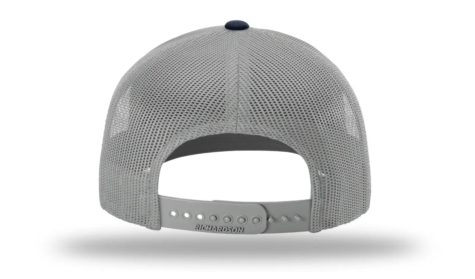 Richardson 112 Trucker Cap - White Aluminum Navy - Light Gray / Md-lg
