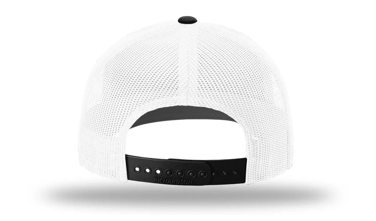 Richardson 112 Trucker Cap - White Black - Md-lg