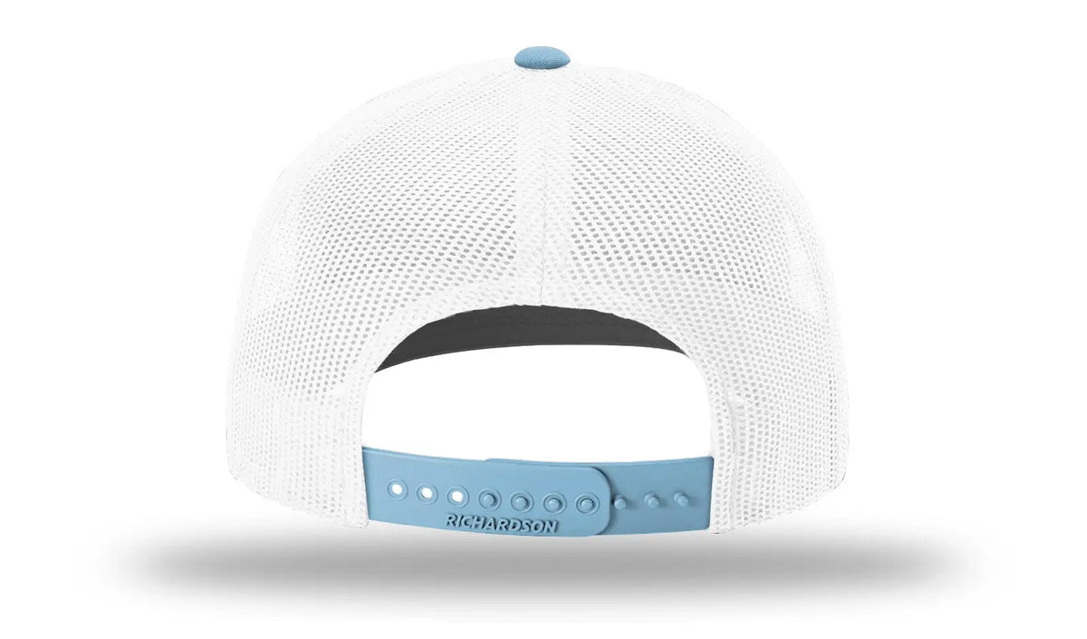 Richardson 112 Trucker Cap - White Columbia Blue - Md-lg