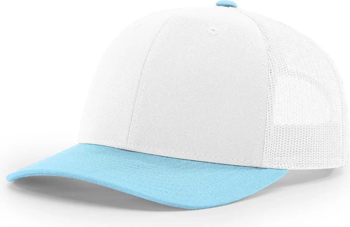 Richardson 112 Trucker Cap - White Columbia Blue - Md-lg